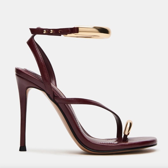 Steve Madden Shoes - NWT Steve Madden TIA WINE size 8.5 Dark Red Strappy Heels